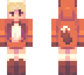 blonde short hair fox costume aesthetic