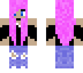 pink hair woman skin