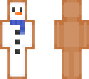 snowman cookie (blue scarf)