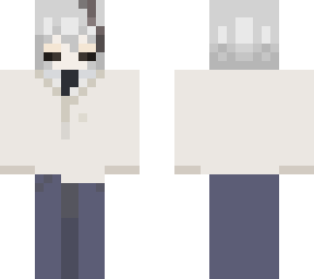 white hair boy with cardigan
