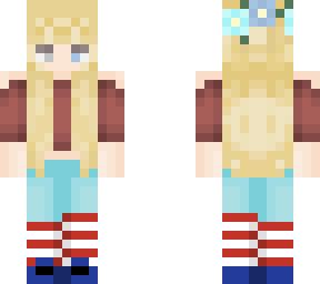 blond kind-of christmas outfit