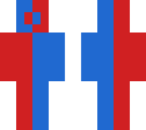 blue red man
