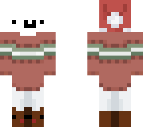 first skin + chrismas wonky skin lol