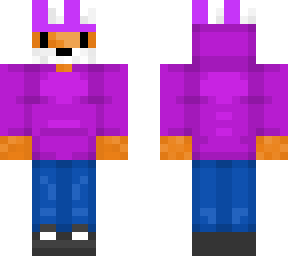 fox in a purple hat and purple hoodie