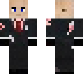 Agent 47 Fresh From Mission Torn Suit | Minecraft Skin