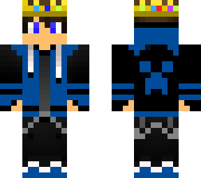 blue boy with techno crown