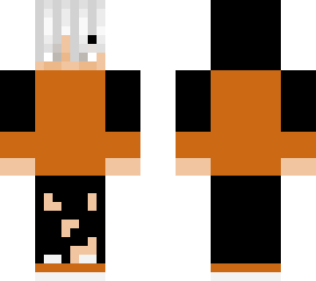anime hoodie boy (black and orange)