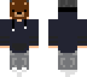 boy with bear mask