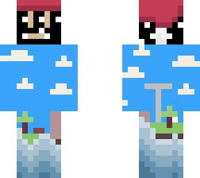 minecraft world in one skin!!!