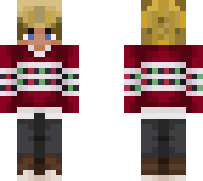 blonde boy ugly sweater