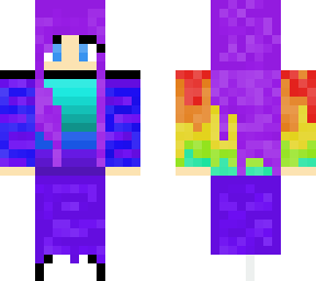 elite gamer girl purple and blue