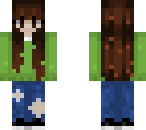 Girl in green sweater | Minecraft Skin