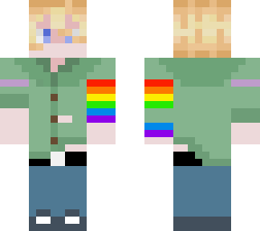 tubbo des. + sum techno support ribbons and a lgbtq+ thing idk what its called