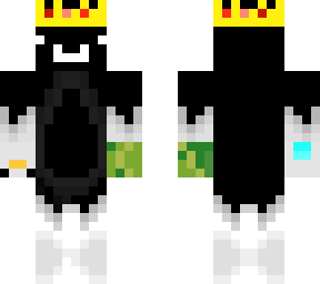 *updated* black and white gradient chicken with red gold crown