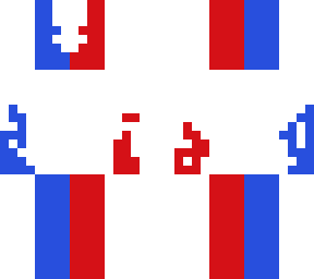 blue red