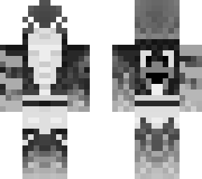 white and black fox