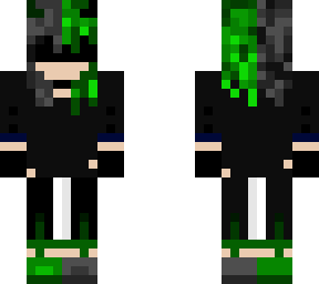 black and green hair demon