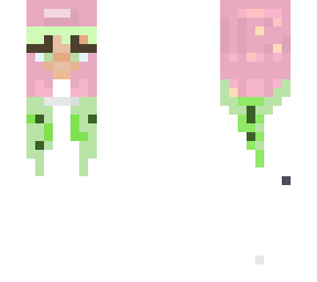 Mitsuri Kanroji hair template | Minecraft Skin