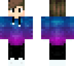 blue to purple hoodie boy