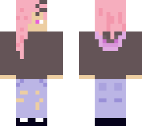 pink hair hoodie