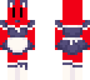 red blob in maid dress
