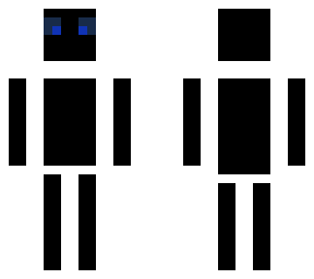 black with white around