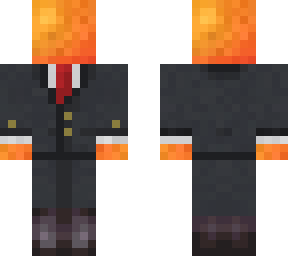 orange in a suit