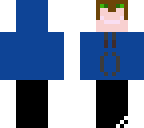 a man in blue