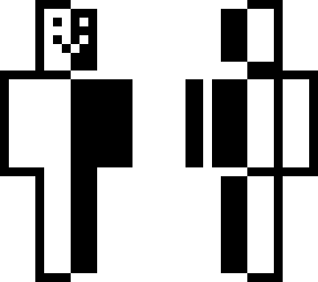 black and white smiley skin