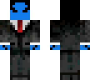 bule alien ninja in suit
