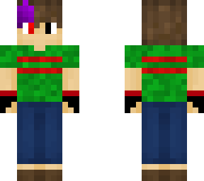 emanuel(c.c.) afton(with red stripes and green shirt)