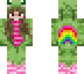 frog girl rainbowy-pink edition