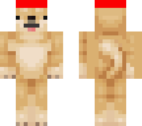 doge with red hat