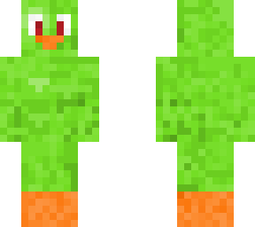 green duck with fire boots