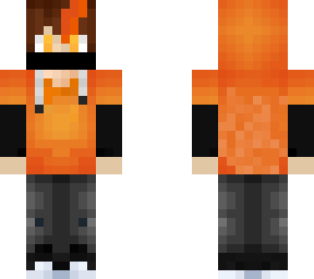guy with orange hoodie and mask