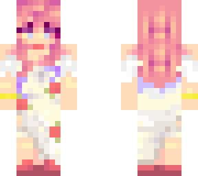 weeding dress pink hair