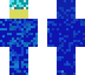 blue minecraft boy skin
