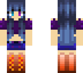 cool girl with purple and blue eyes