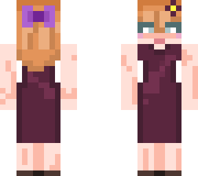 girl in a purple dress