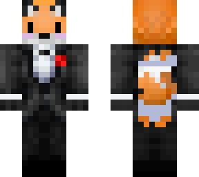totally normal boy fox in a tuxedo