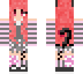 coral haired neko