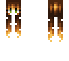 female hb - brown fade yellow ombre pigtails
