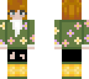 green flower sweater girl