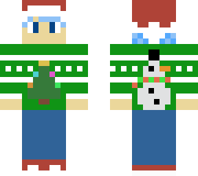 little christmas boy with a green sweater