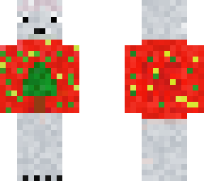 wolf/polar bear with chrismas swaeter