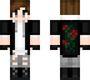 edgy tacical boy with rose hoodie