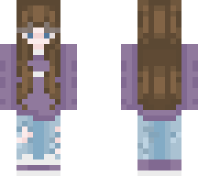 purple hoodie girl