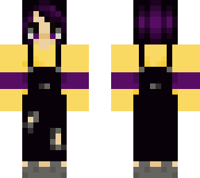 purple yellow girl