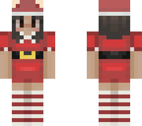 rose minecraft skin (christmas, santa)