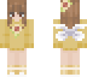 yellow fairy girl with short brown hair